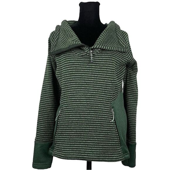 Avalanche Knit Fleece Lined Stripe Pull Over Sweatshirt - Women’s S - Picture 1 of 7